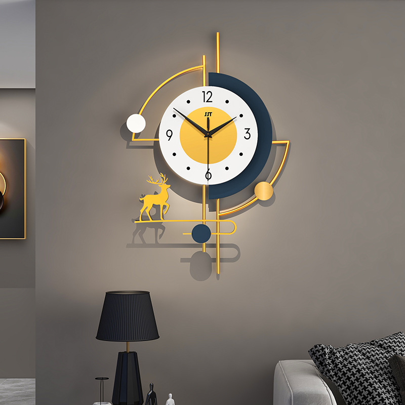 Clock wall clock living room modern mini...
