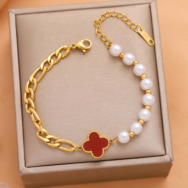 Ventas transfronterizas calientes nuevas pulseras de acero de titanio personalidad femenina de alto nivel diseño ligero de lujo moda temperamento versátil joyería de acero de titanio image 64