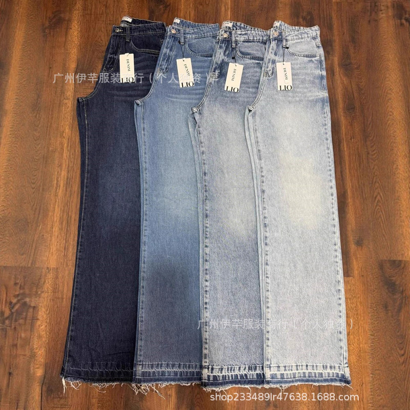 Boyfriend Jeans Women's Jeans Women's Jeans Straight Wide Leg Versatile Jeans Wholesale