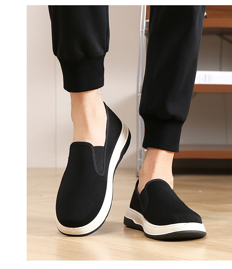 Giày lười nam vải bạt cổ thấp mũi tròn, thoáng khí nhẹ nhàng chống trượt — 26A Giày Vải Ngải Cứu [Đóng Hộp] chi tiết 14