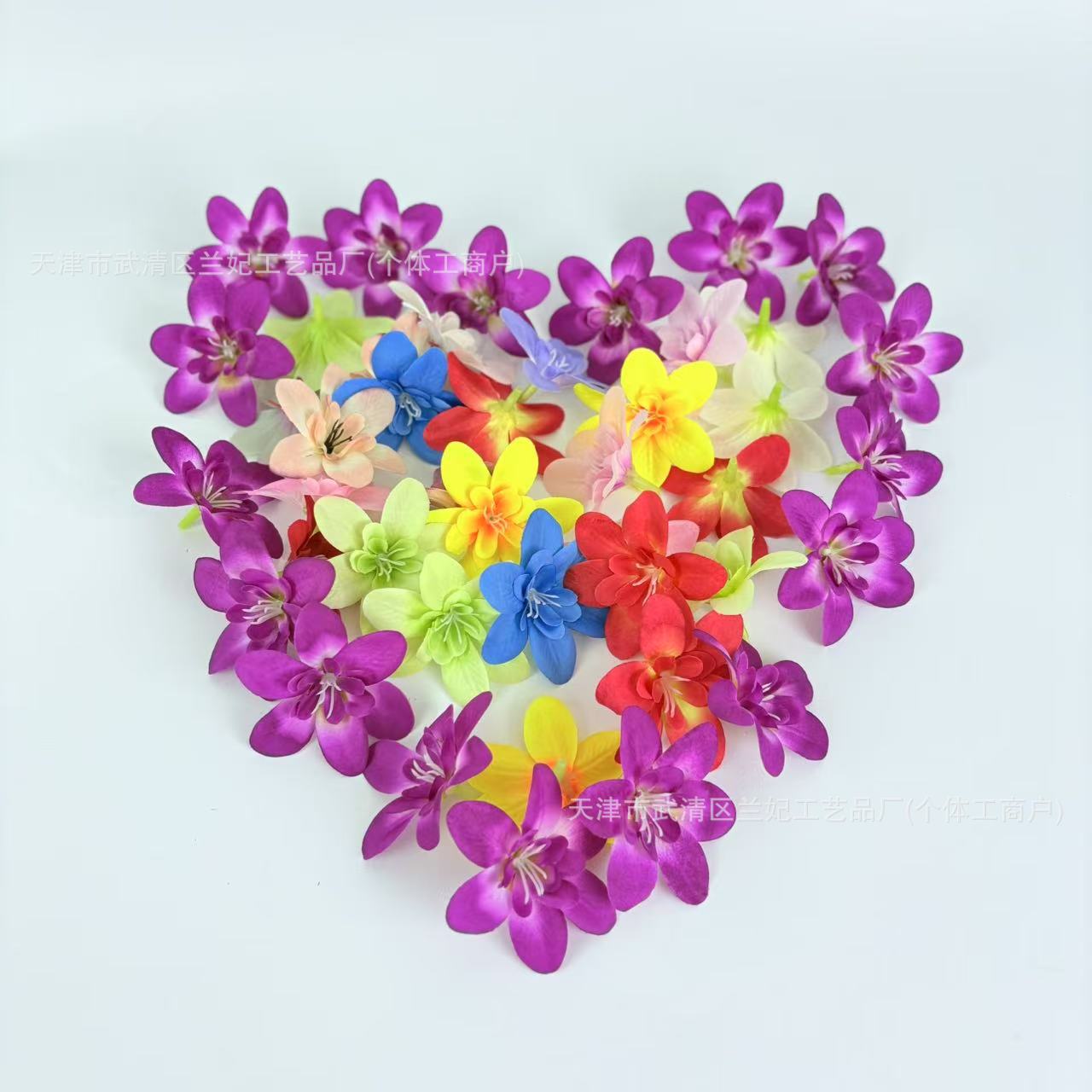 Orquídea de simulación cabeza de comida plato flor de corona de novia flor de pecho flor de muñeca hacer caja de regalo flor de ópera flor de pinza