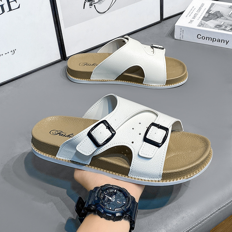 Trendy Men's Slippers for Outer Wear, Non-Slip Thick-Soled Men's Slippers, Daily Casual, Versatile and Comfortable Flat-Soled Flip-Flops Sandals Trendy Men's Slippers for Outer Wear, Non-Slip Thick-Soled Men's Slippers, Daily Casual, Versatile and Comfortable Flat-Soled Flip-Flops Sandals