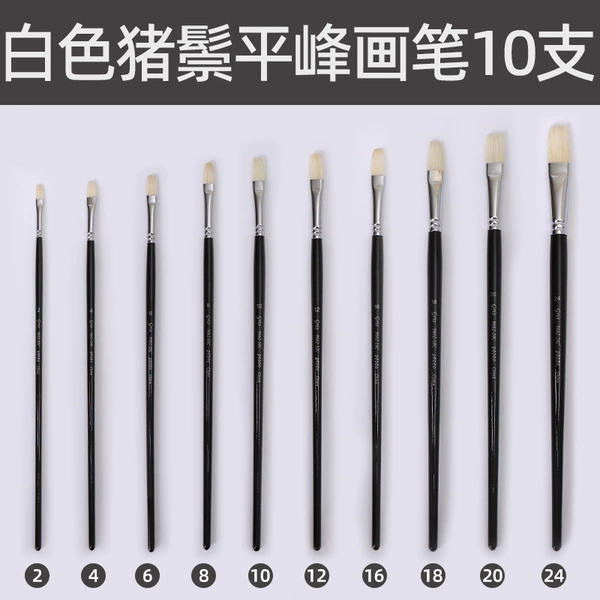 Brush, acrylic, 10 pieces