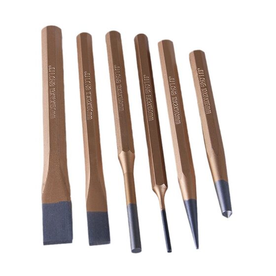 Factory wholesale steel flat chisel set box stone chisel punch industrial grade flat chisel slotted wood chisel suit