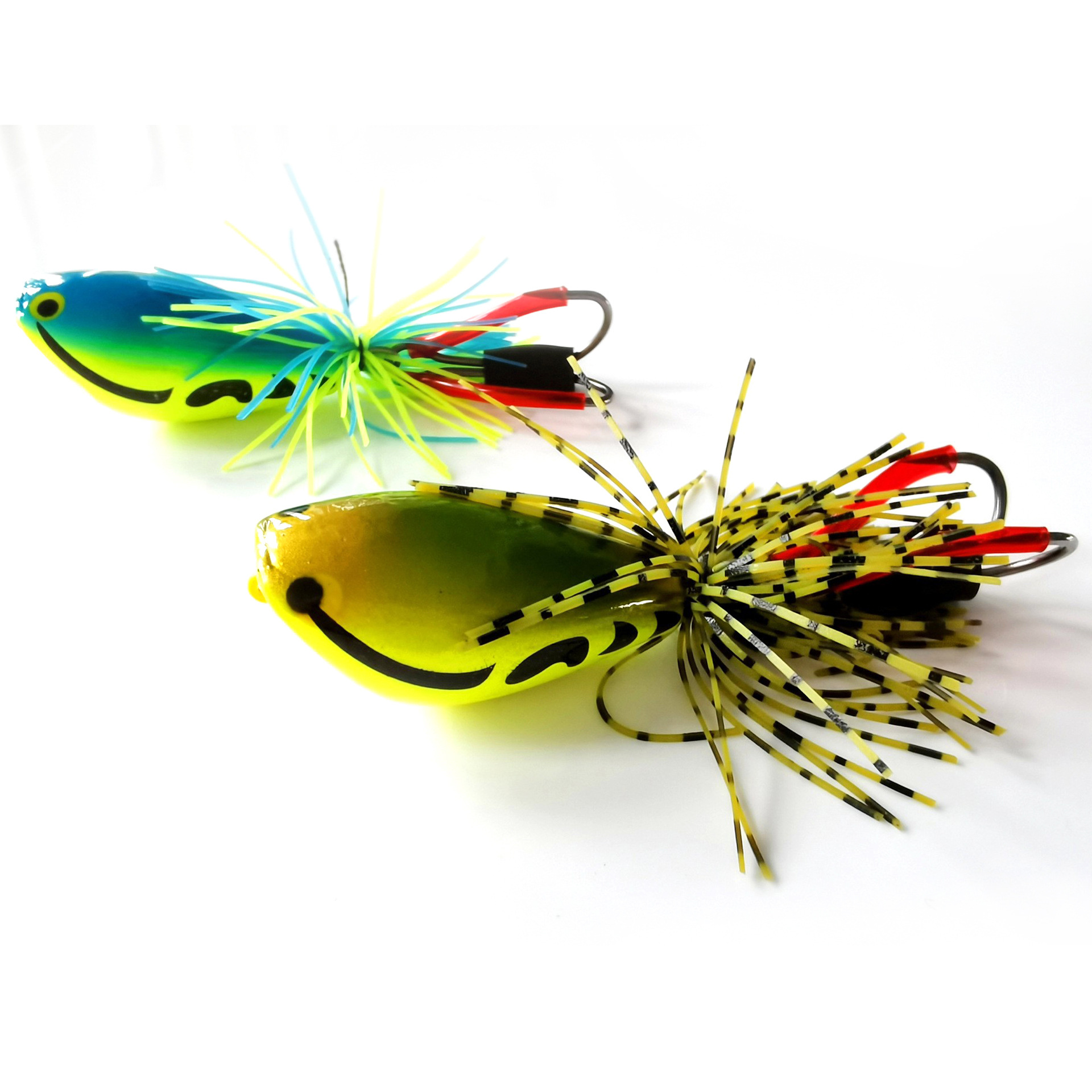 Thunder Frog ABS rana dura con doble gancho cabeza de serpiente cebo de rana agua flotante cebo falso pez negro jugando negro nuevo nueve colores