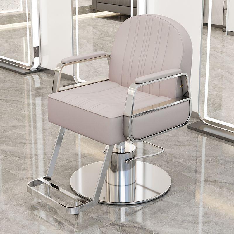 Silla de peluquería silla de salón de peluquería silla de corte de pelo silla de elevación rotativa de acero inoxidable silla de barbero image 19