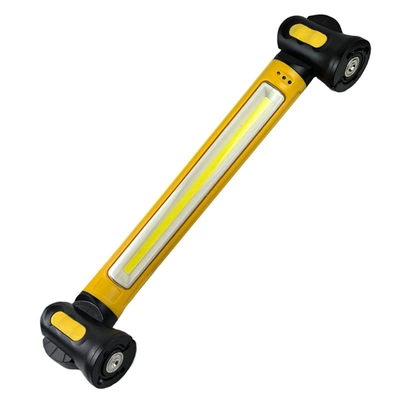New Magnetic Car Repair Work Light, Rechargeable Hood Lighting Light with Hook, Outdoor Emergency Led Inspection Light (İşçi projektorları) - yellow