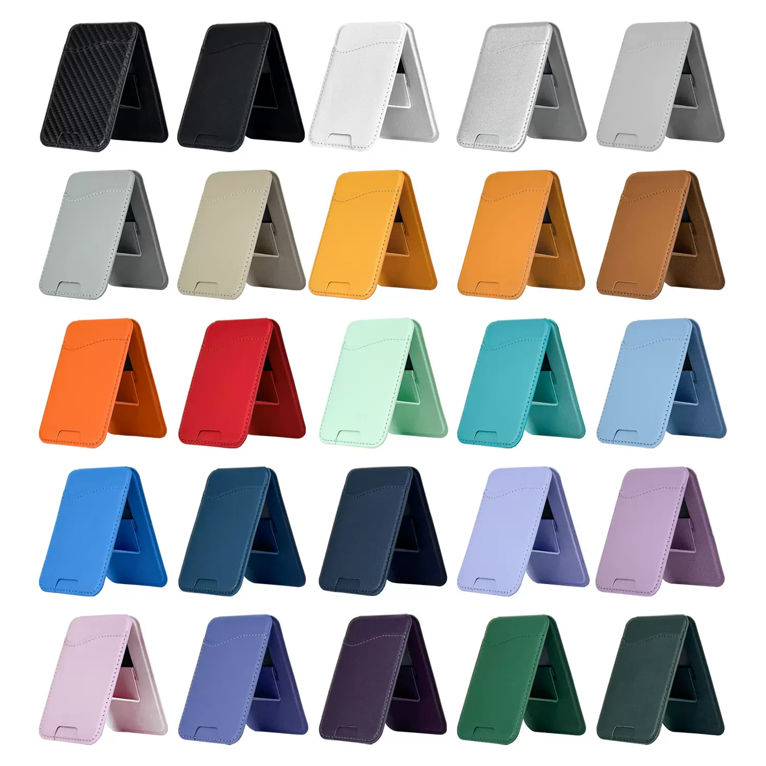 工厂直供强力粘贴款超薄折叠手机卡包支架适用于所有手机型号