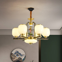 新中式全铜大气吊灯中国风现代简约轻奢客厅灯卧室灯餐厅别墅灯具