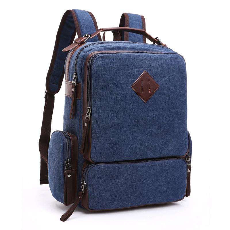 Canvas Multifunctional Computer Backpack For Travel And School_voghion.com