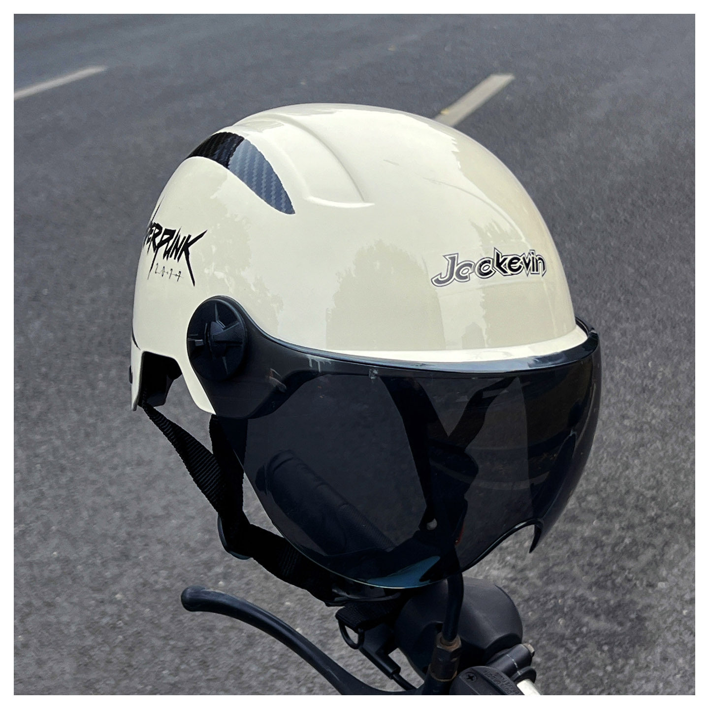 National Standard 3C Certified Electric Vehicle Safety Helmet Cyberpunk Electric Motorcycle Summer Sun Protection Helmet for Men and Women Couples