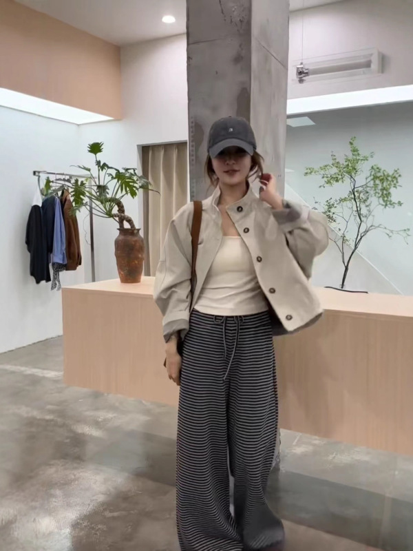 冲锋衣外套女短款秋季2025新款韩系宽松百搭高级感小个子夹克上衣|undefined