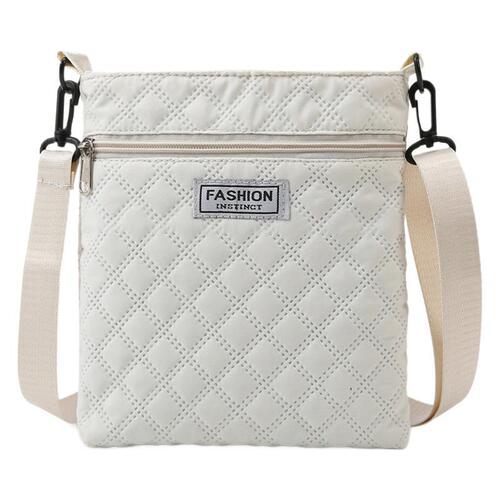 Fashionable minimalist niche design diamond pattern handbag for women trendy western temperament single shoulder crossbody bag