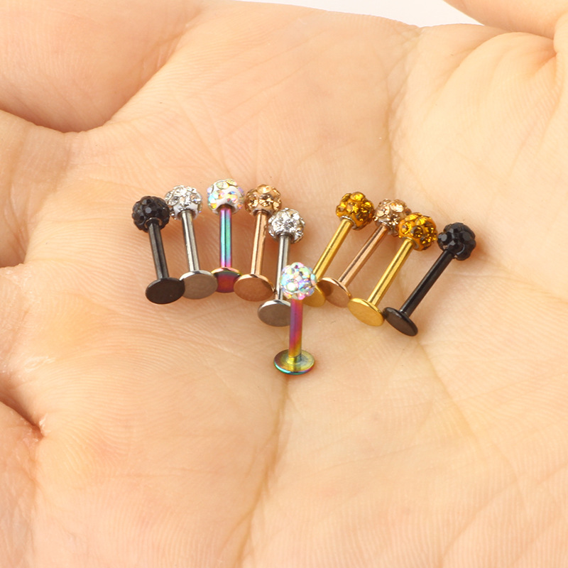 Labret piercing jewelry detail image