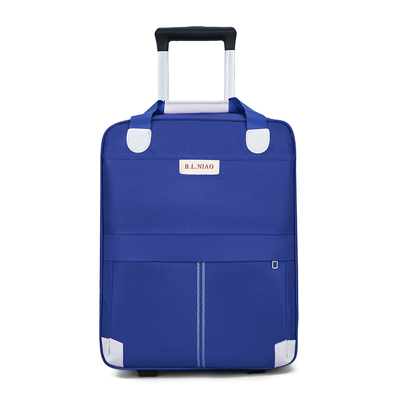 Regalo maleta de equipaje de la carretilla 2023 nuevo comercio exterior vertical Oxford bolsa de tela impreso logotipo equipaje