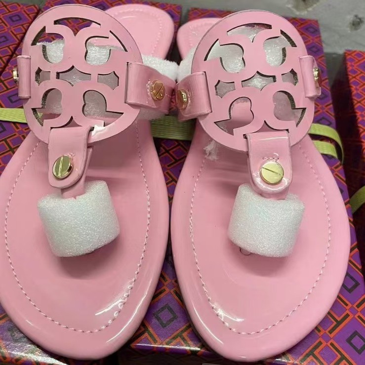 2024 nuevo tipo de zapatillas TB casuales con suela plana para mujeres de verano, zapatos de playa antideslizantes con suela gruesa