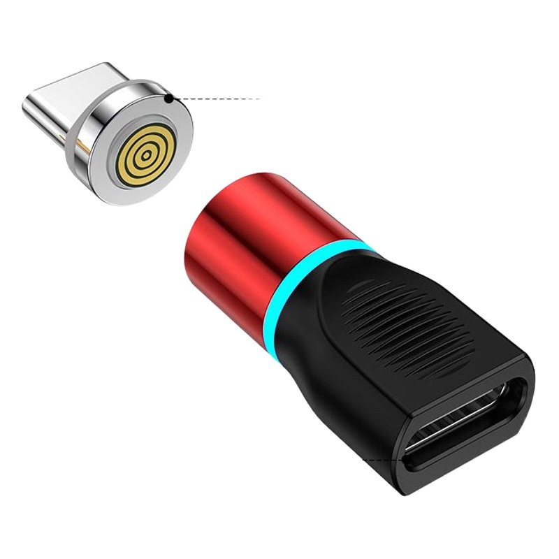 TYPE-C adaptador magnético redondo tres en uno para Apple magnético Android 3A convertidor magnético de carga rápida