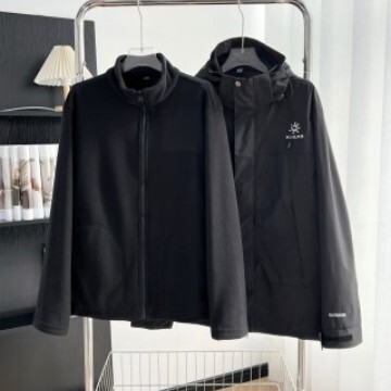 户外冲锋衣男三合一可拆卸抓绒内胆保暖两件套山系登山服男装外套|undefined