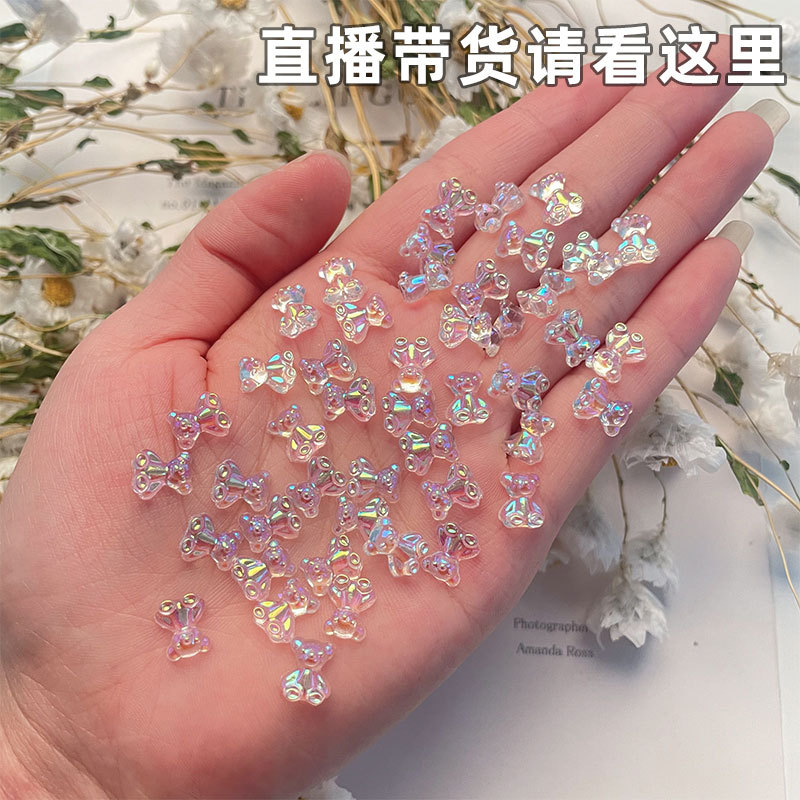 Transparent nail decoration