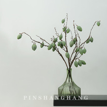 仿真果实橄榄果木桃插花配材婚礼装饰造景摄影道具样板间摆放野果