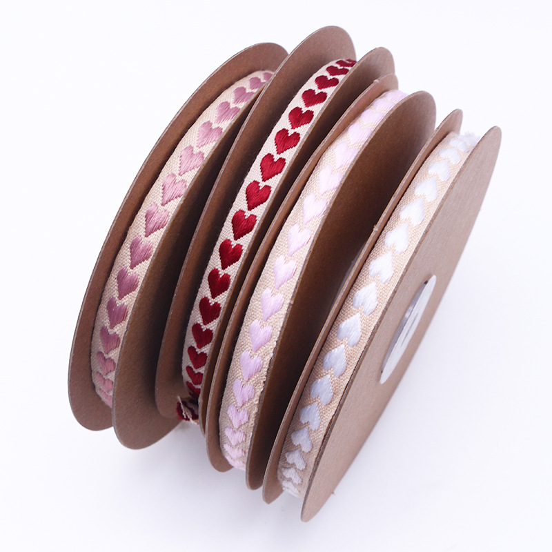 48g Weight Casual Elegant Simple Style Heart Shape Cotton Holiday Wedding Birthday Colored Ribbons Party Supplies Gift Wrapping Supplies 1 Roll