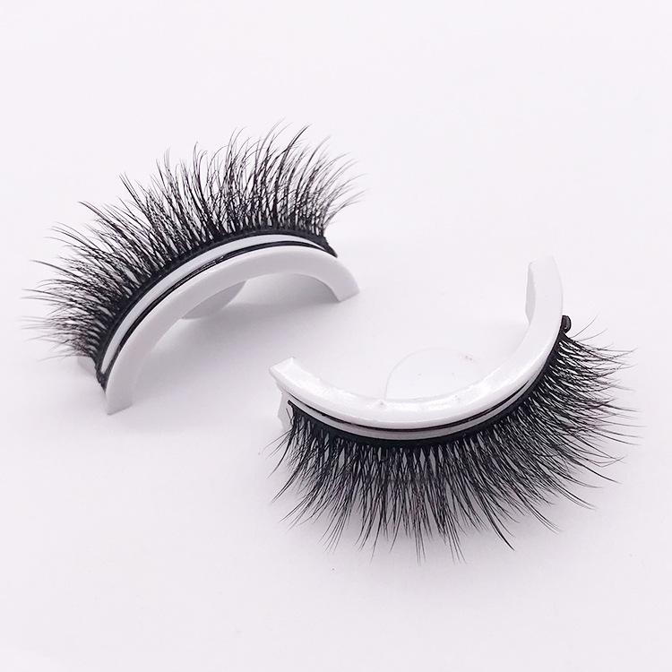 Pestañas postizas autoadhesivas en línea pestañas de caja de cristal de celebridades pestañas autoadhesivas sin pegamento 3 segundos palillo rápido pestañas de tira adhesiva doble