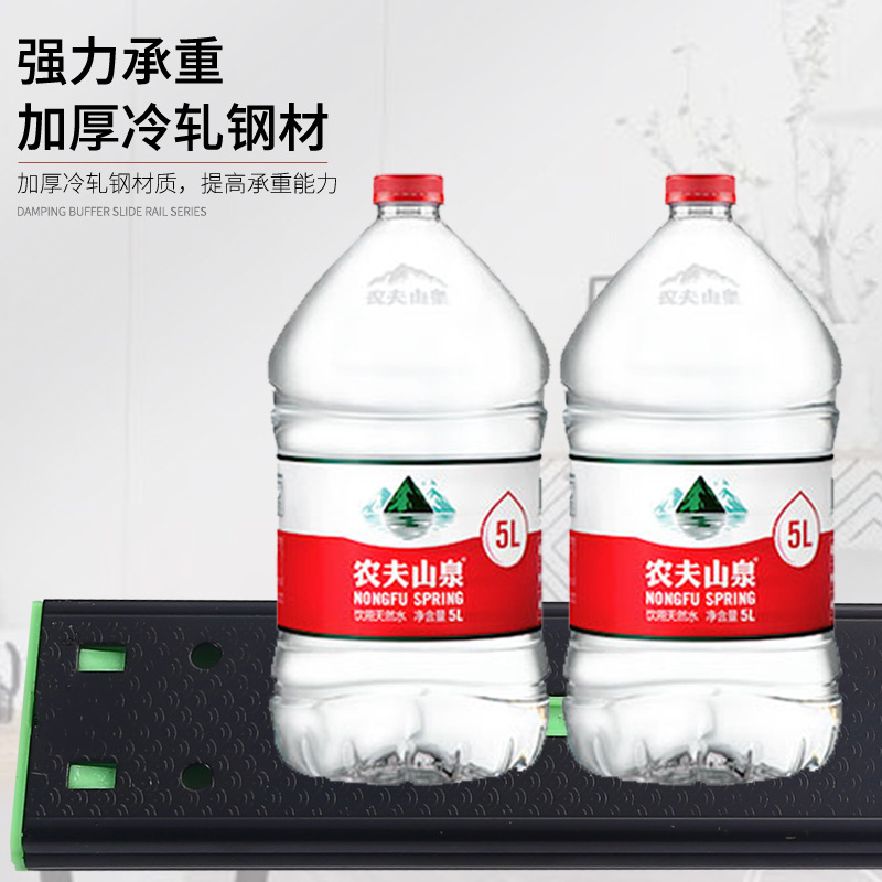 Manufacturer wholesale 4515 drawer slides silent damping buffer slides thick three-section steel ball track guide rail slide track