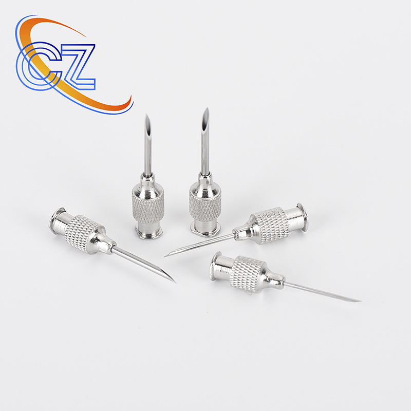 Aguja veterinaria con base de knurling Longitud expuesta 10MM - 50MM Aguja de inyección con base de knurling
