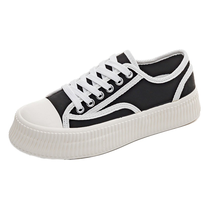 Nuevos zapatos de lona en primavera y verano 2022, 100 mujeres con zapatos blancos, zapatos de tabla casuales, zapatos de galletas de fondo grueso, pequeñas fragancias, mujeres b518