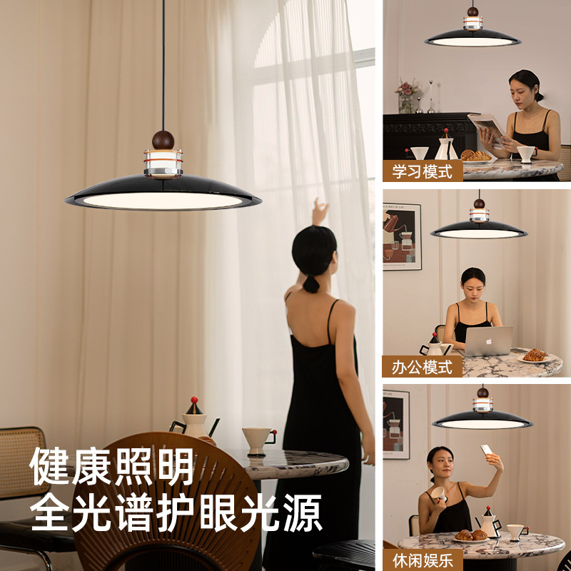 中古风餐厅吊灯双头复古奶油风吧台餐桌灯2025新款护眼灯具|undefined