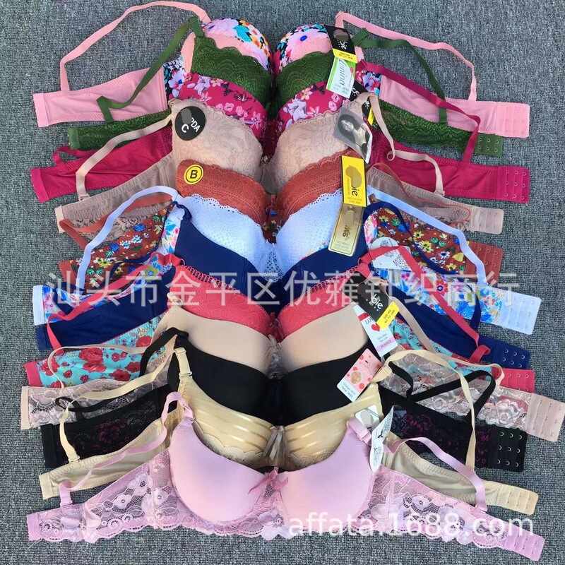 Cross-border large size bra with steel ring and lace women's miscellaneous export underwear special sale stall bra Guatemala