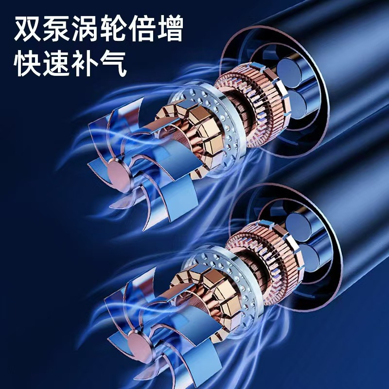 Car Air Pump for Tires, Dual-Cylinder, High-Pressure, High-Power, 12V for Car, 220V for Home Use, Genuine Product