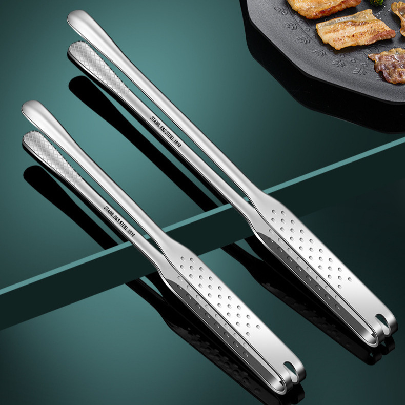 316L Stainless Steel Korean Barbecue Tongs Kitchen Food Tongs Anti-Scalding Barbecue Tongs Steak Tongs Buffet Food Tongs