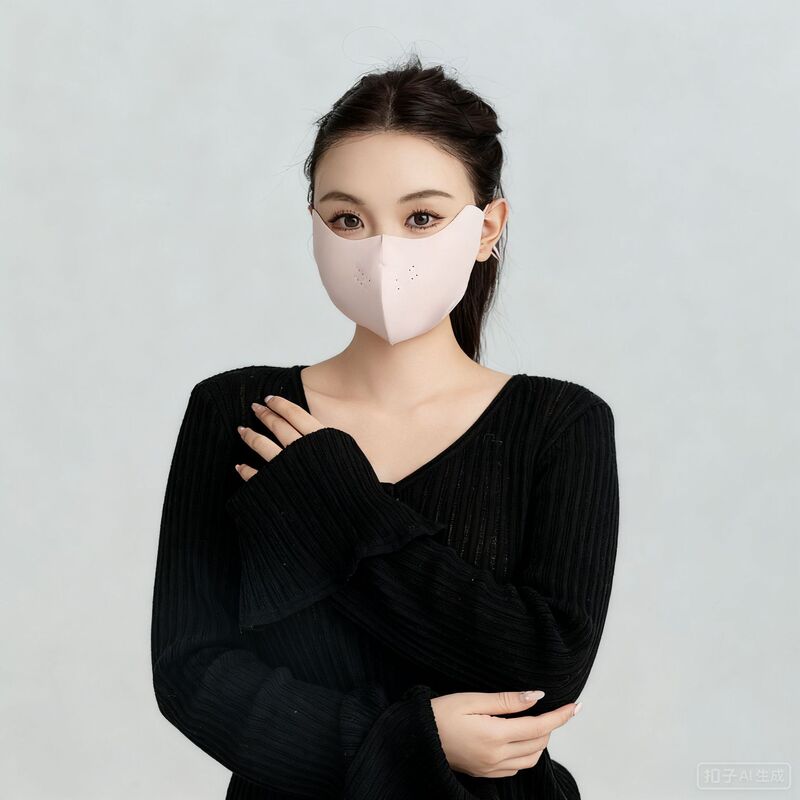 秋冬季女高颜值保暖口罩护眼角防风防寒加绒加厚透气户外保暖面罩|undefined