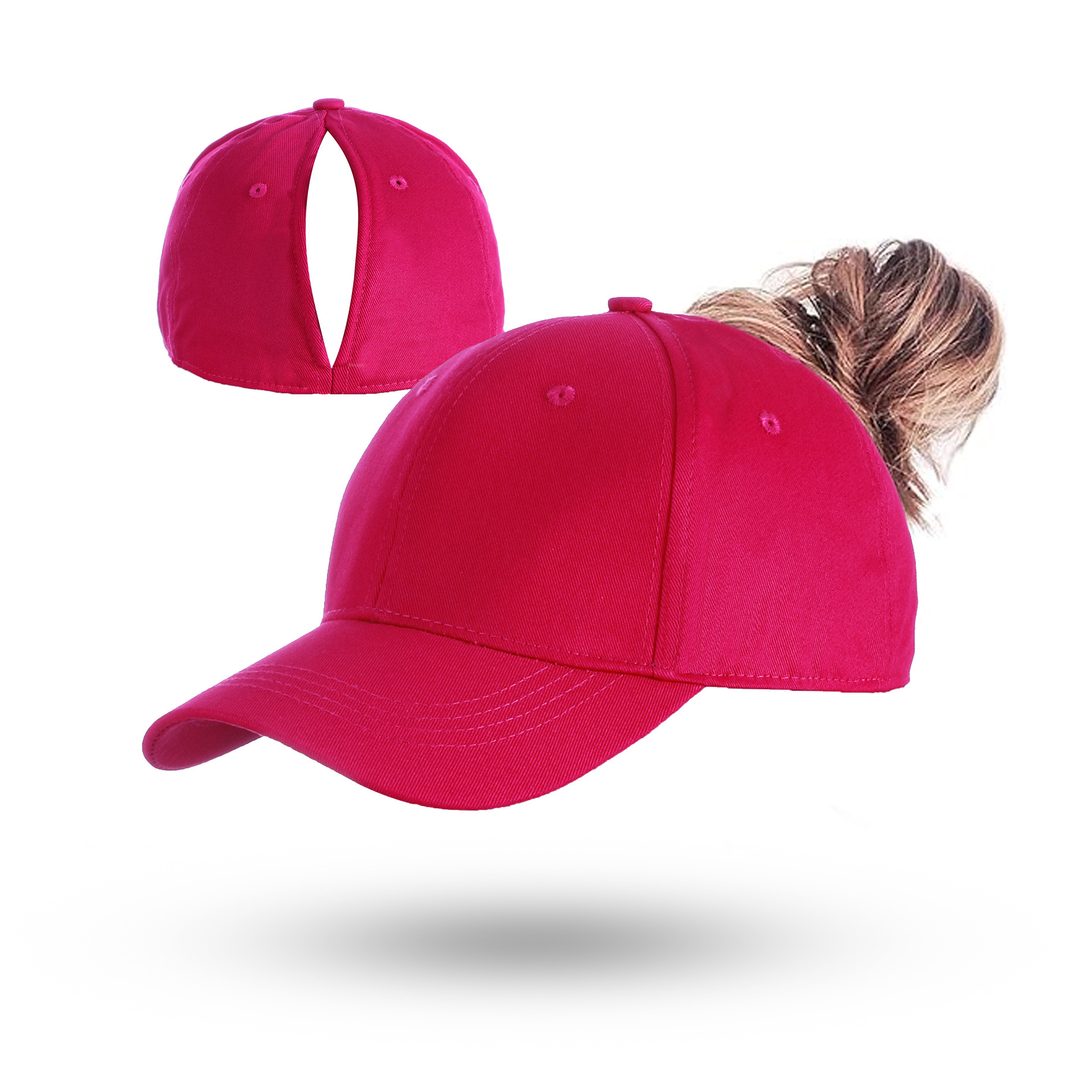 Gorra deportiva con abertura para coleta, secado rápido, estilo europeo/americano, running/tenis/golf.