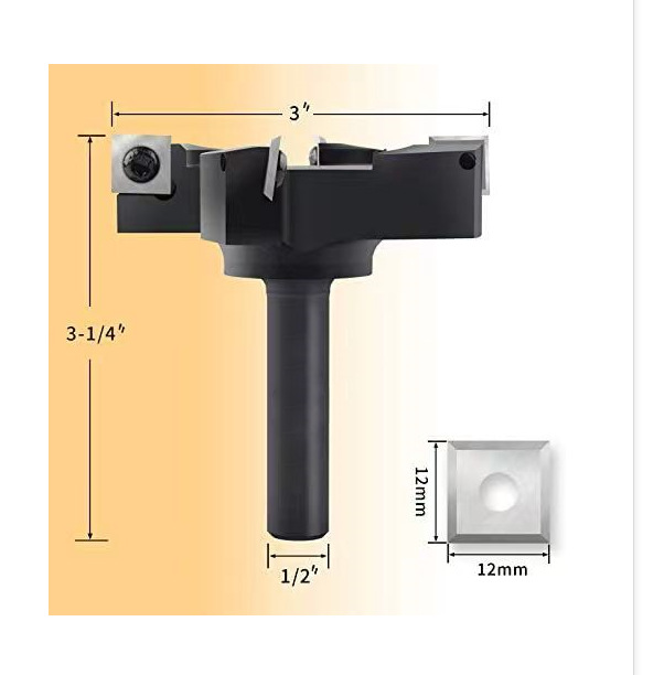 四刃T型破板刀 开槽刀T型榫刀木工锣铣刀Spoilboard Router Bit
