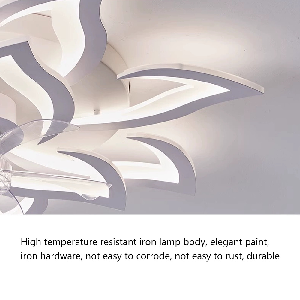 Nuevo ventilador de techo del dormitorio del norte de Europa creativo para el hogar moderno comedor sala de estar 85 - 265v ventilador de luz image 3