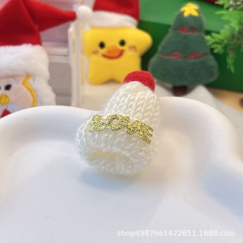 クロスボーダークリスマスクリエイティブミニウール帽子毛玉手作り DIY ジュエリーアクセサリーニット帽子卸売|undefined