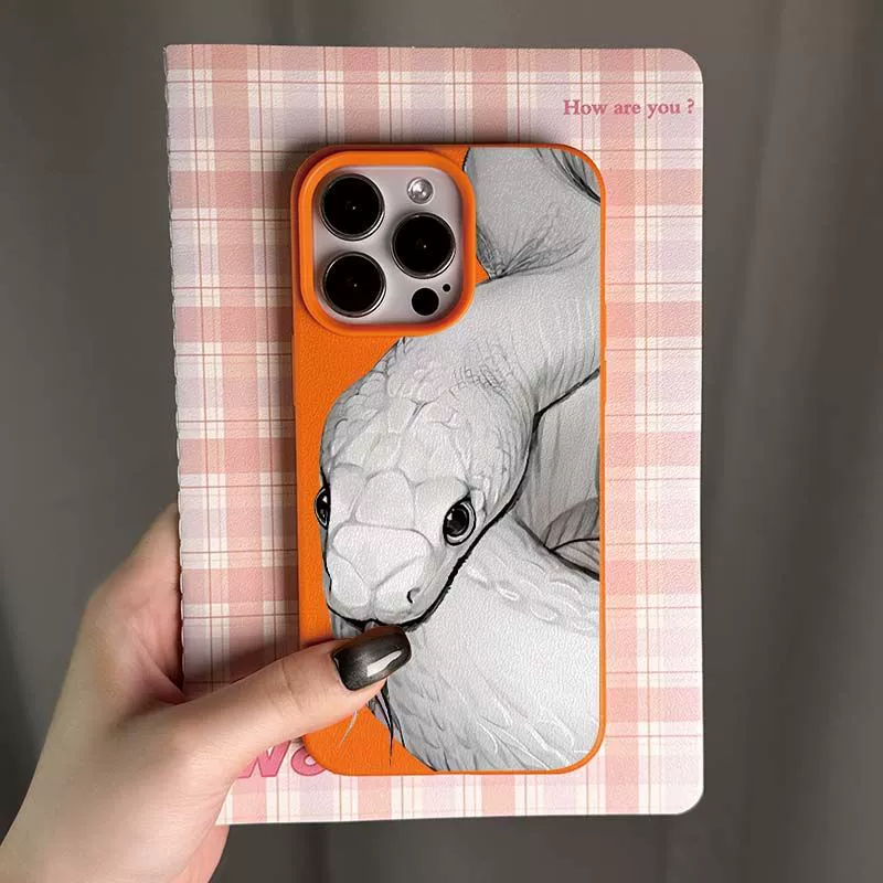 Phone Case Apple iPhone16 Compatible — Lychee Texture, Soft TPU Frame, Multiple iPhone Models
