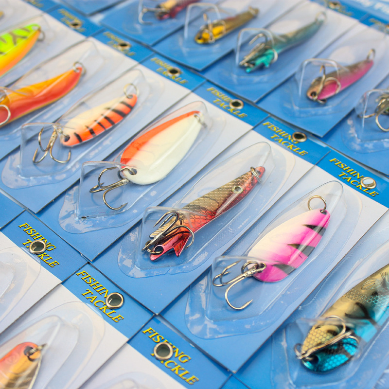 30 piezas de cebo falso de Luya, juego de cebo duro de escalada Minopo, gancho único, lentejuelas de boca de caballo, tres ganchos, lentejuelas de metal al por mayor