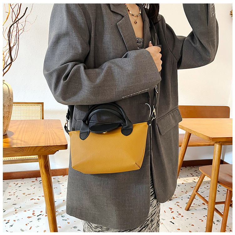 The new 2024 autumn/winter collection of handbags featuring a niche soft skin dumpling bag, color-blocking and patchwork single-shoulder bag, crossbody bag and commuter women's bag undefined