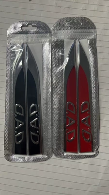 Body sticker: Plate Side Label Blade Decorative - pair-dad-red