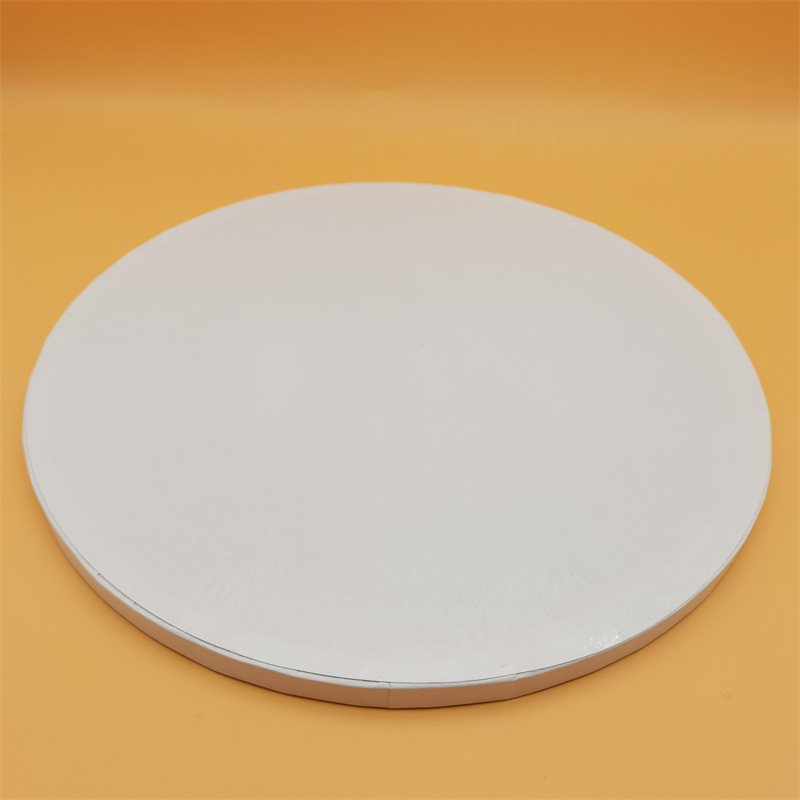 白色葡萄叶纹12mm瓦楞蛋糕底托圆形蛋糕托盘批发cake drum board