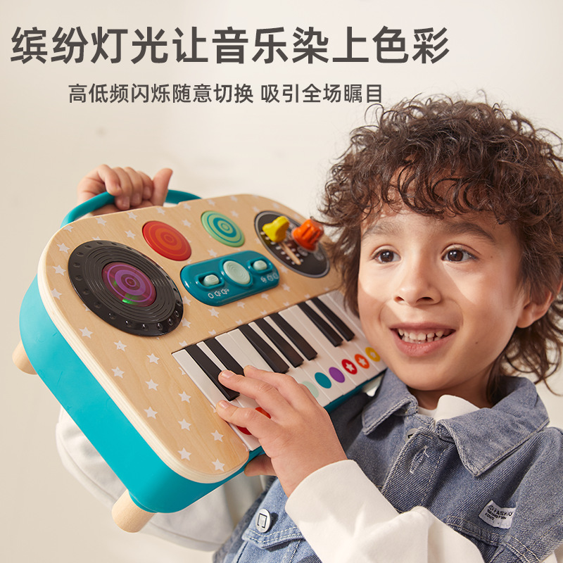Mesa DJ dinámica para niños Juguetes educativos para bebés Niños y niñas Jardín de infantes Juguetes multifuncionales de educación temprana Regalos de instrumentos musicales
