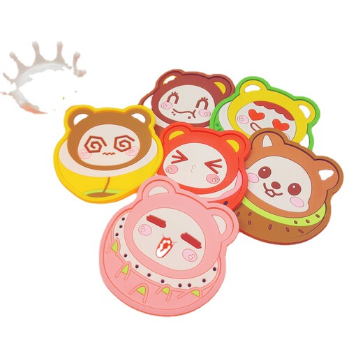 Directly supplied from the manufacturer, cute cartoon fruit coasters, PVC soft rubber insulation mats, anti-slip mats, fashionable placemats, table mats