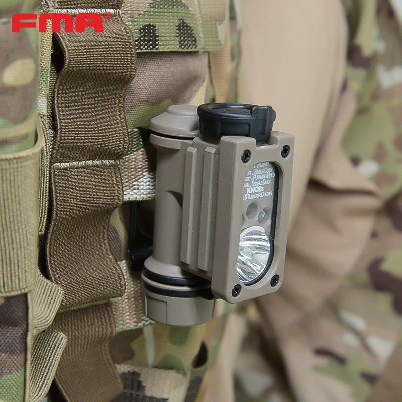 Компактная лампа для выживания Grattlesnake второго поколения FMA с налобным фонарем и трехцветным мигающим сигналом при слабом освещении TB1474-DE