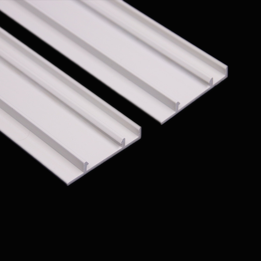 Perfil de extrusión de plástico PVC bordeando línea pared bordeando línea pvc chute fábrica simple fabricación directa