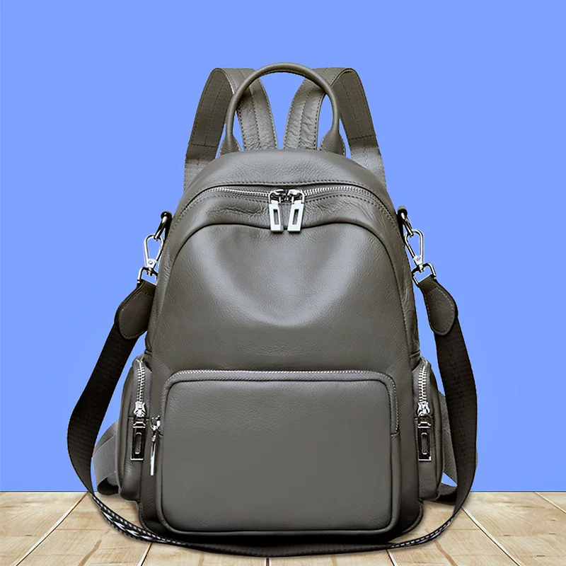 (Cross-border trading), leather backpack, capacious shoulder bag, cowhide, genuine leather