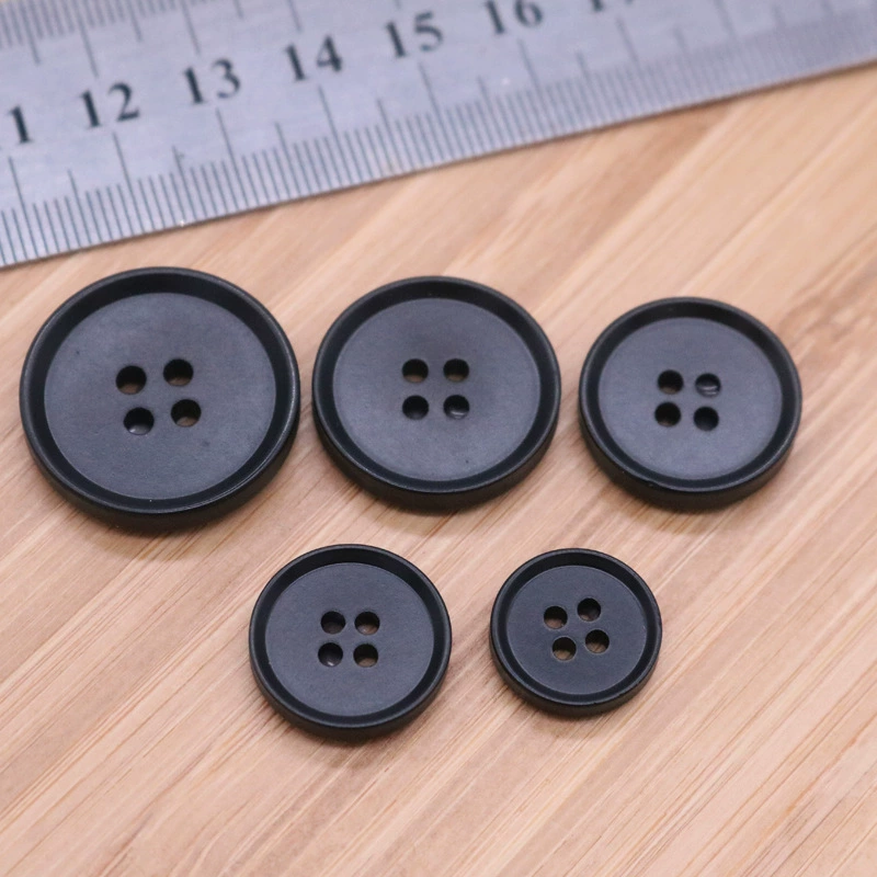 Four-eye button thin edge resin button coat windbreaker button wholesale high-end suit button resin button hand-stitched button