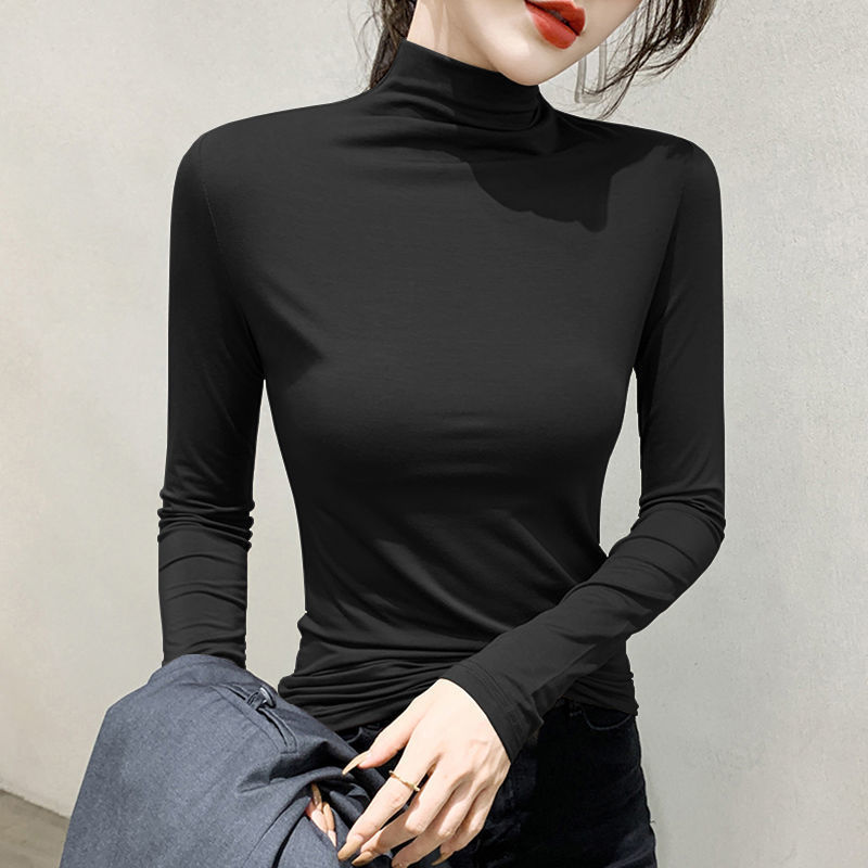 하프 터틀넥 [선택 모달] 블랙